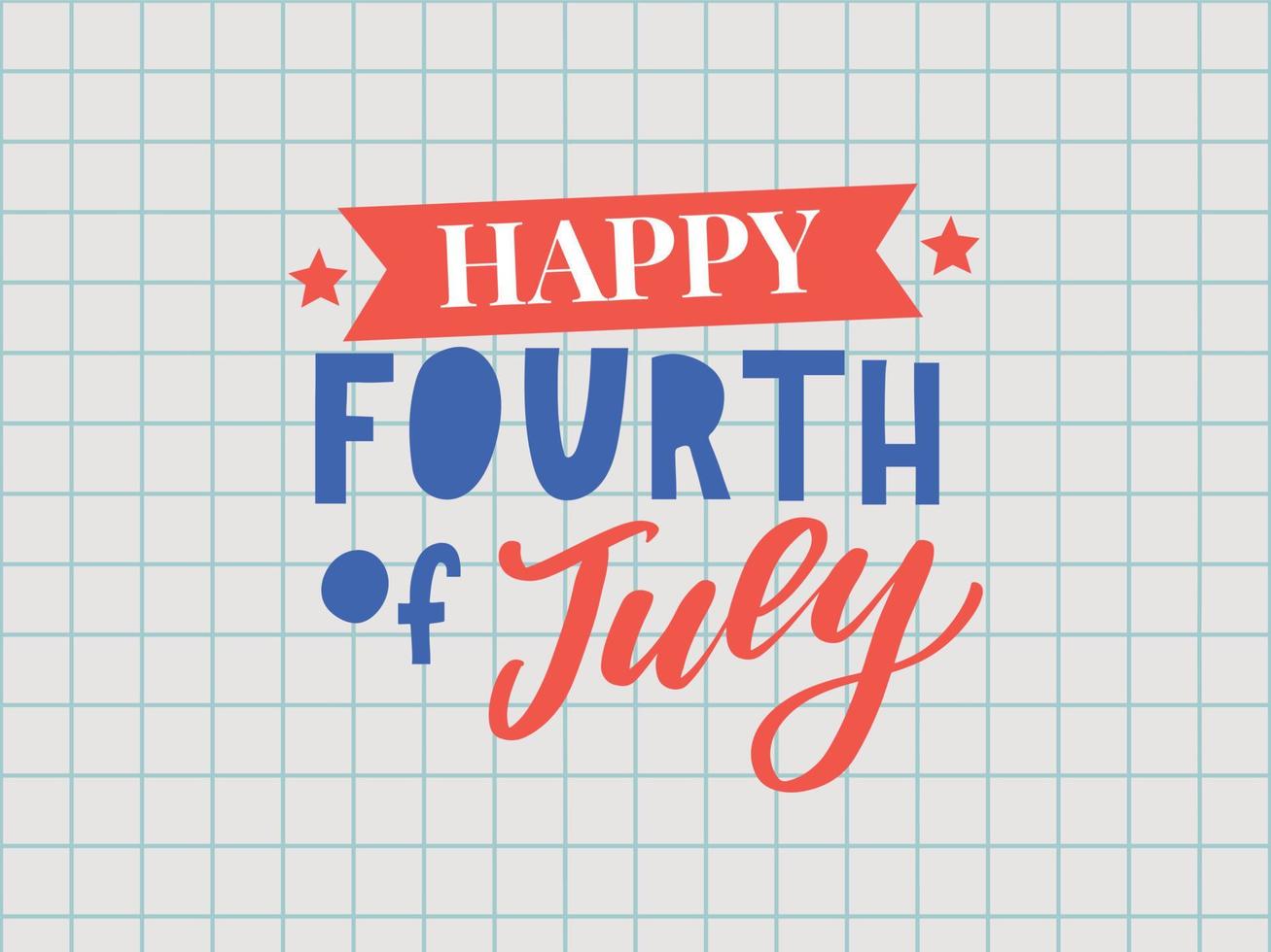 Fourth 4 of July stylish american independence day design Fourth of July vector