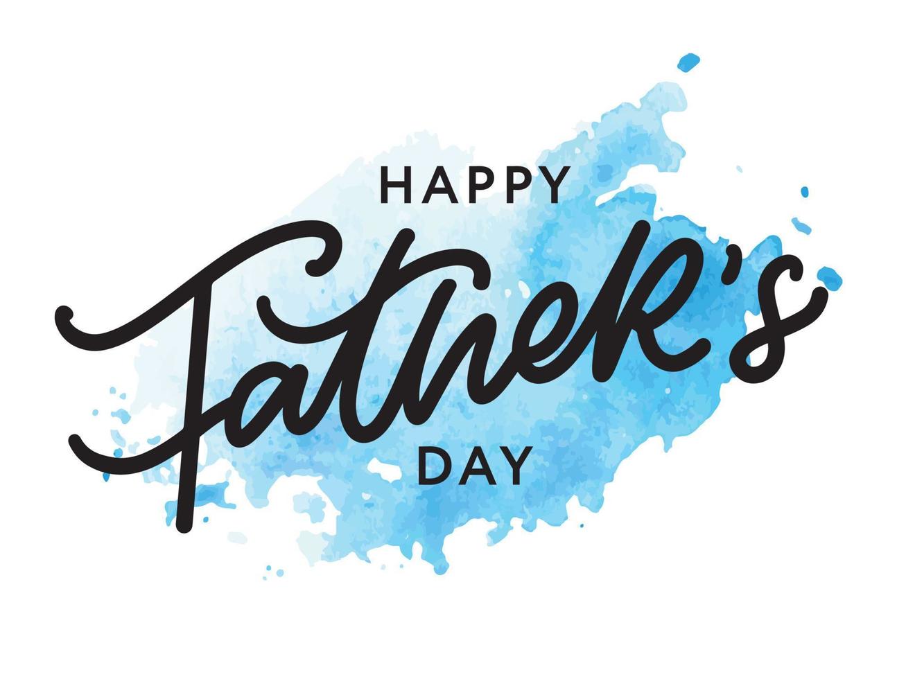 Happy Father's Day Calligraphy greeting card. Banner Vector illustration.