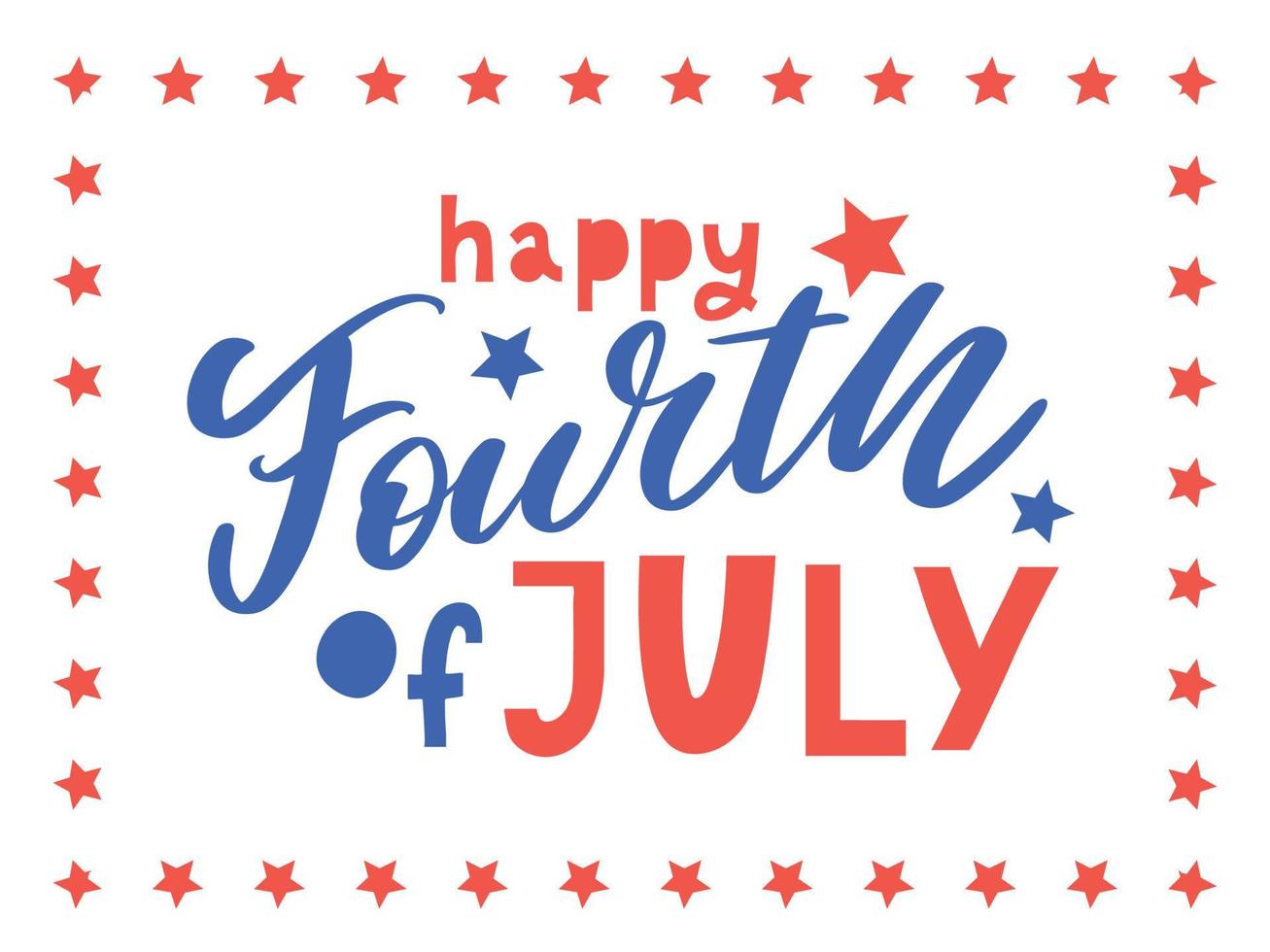 Fourth 4 of July stylish american independence day design Fourth of July vector