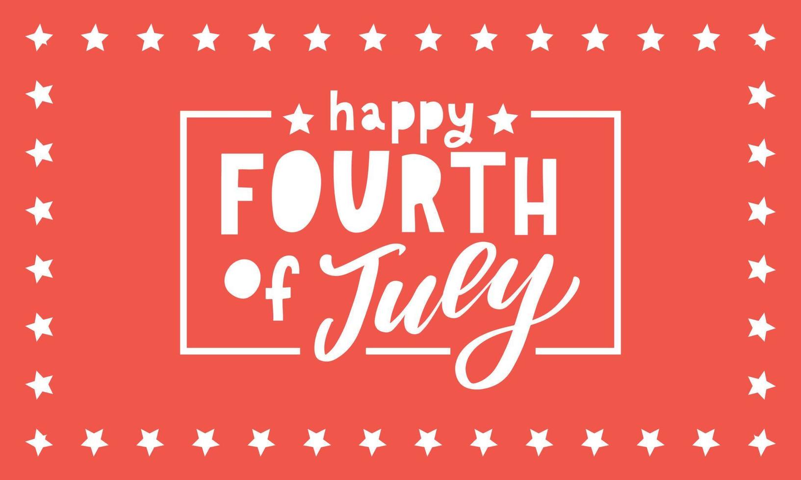 Fourth 4 of July stylish american independence day design Fourth of July vector