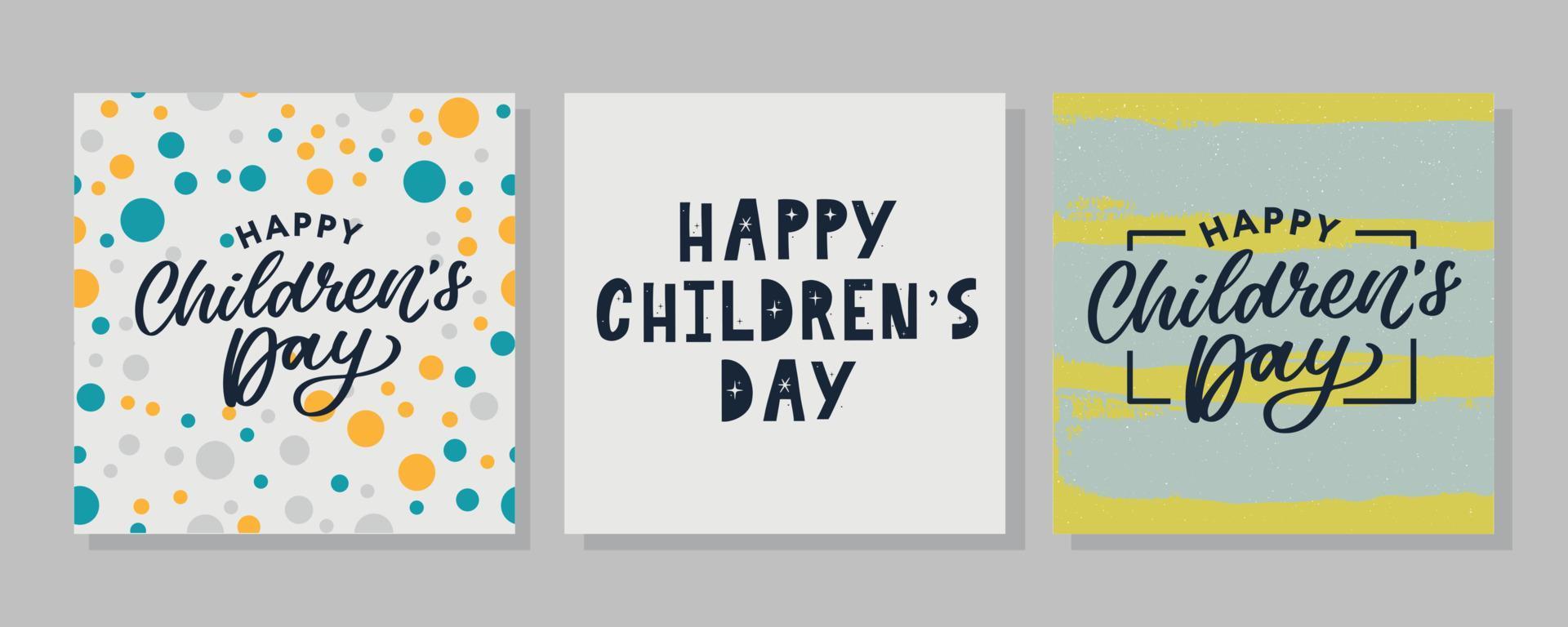 Happy Children's day. Holiday phrase. Hand drawn vector lettering.