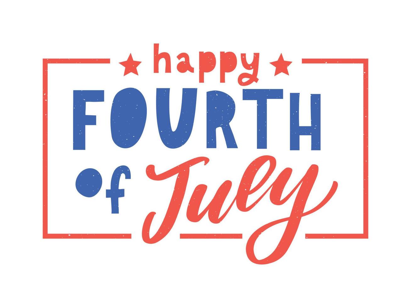 Fourth 4 of July stylish american independence day design Fourth of July vector