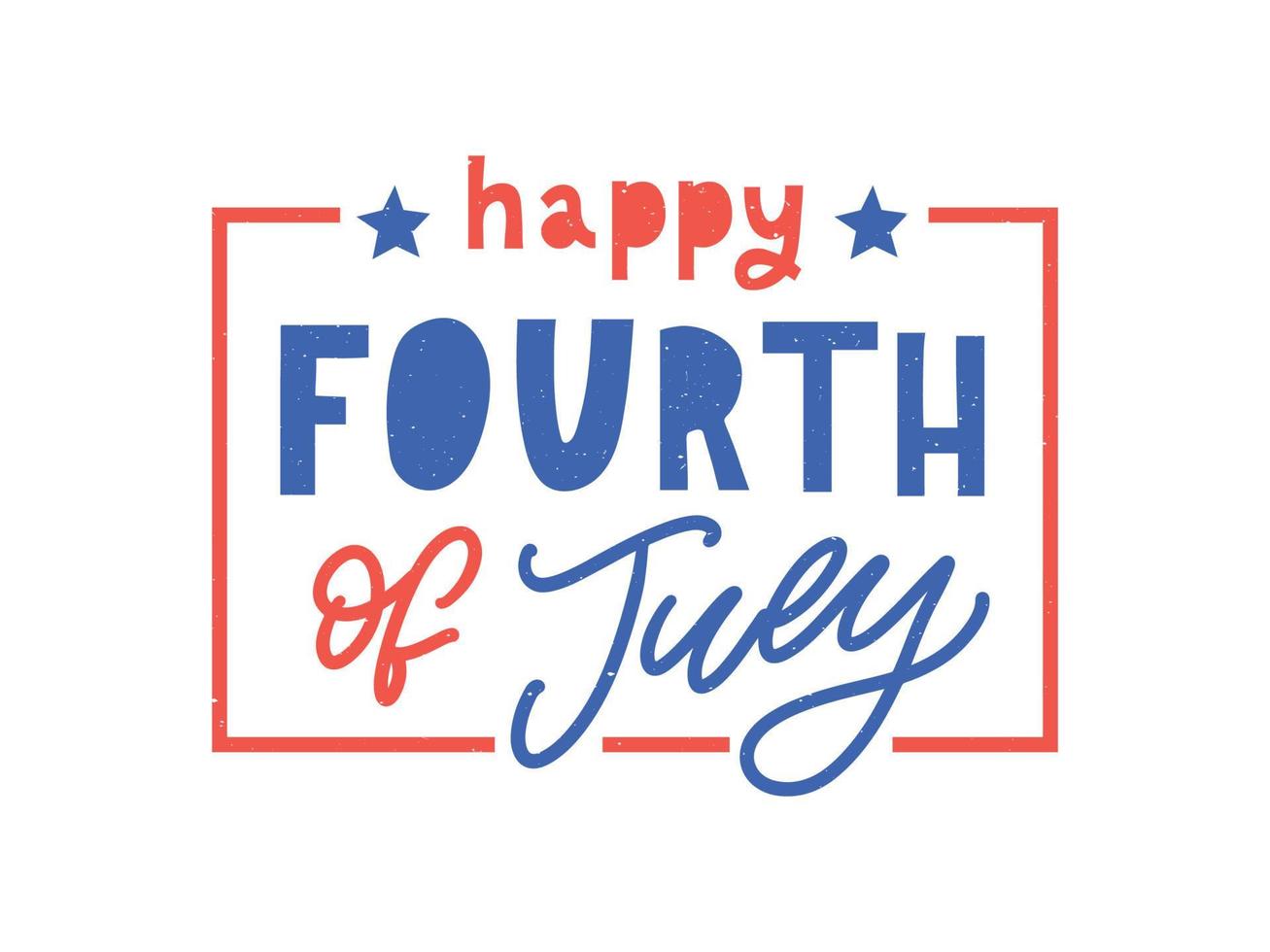 Fourth 4 of July stylish american independence day design Fourth of July vector