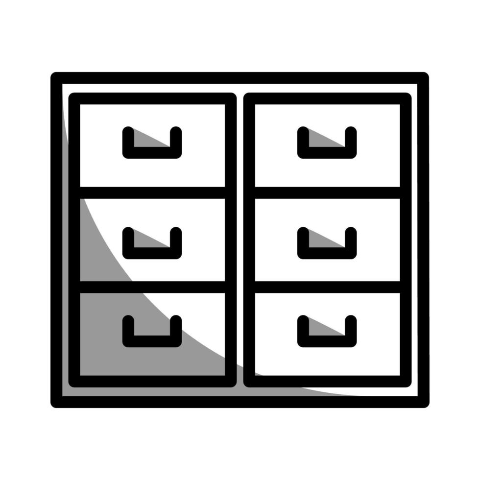 Illustration Vector graphic of file cabinet icon