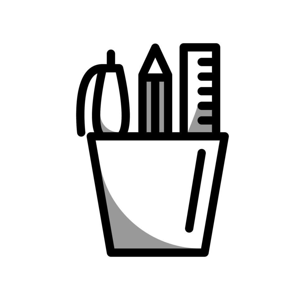 Illustration Vector graphic of pencil stand icon