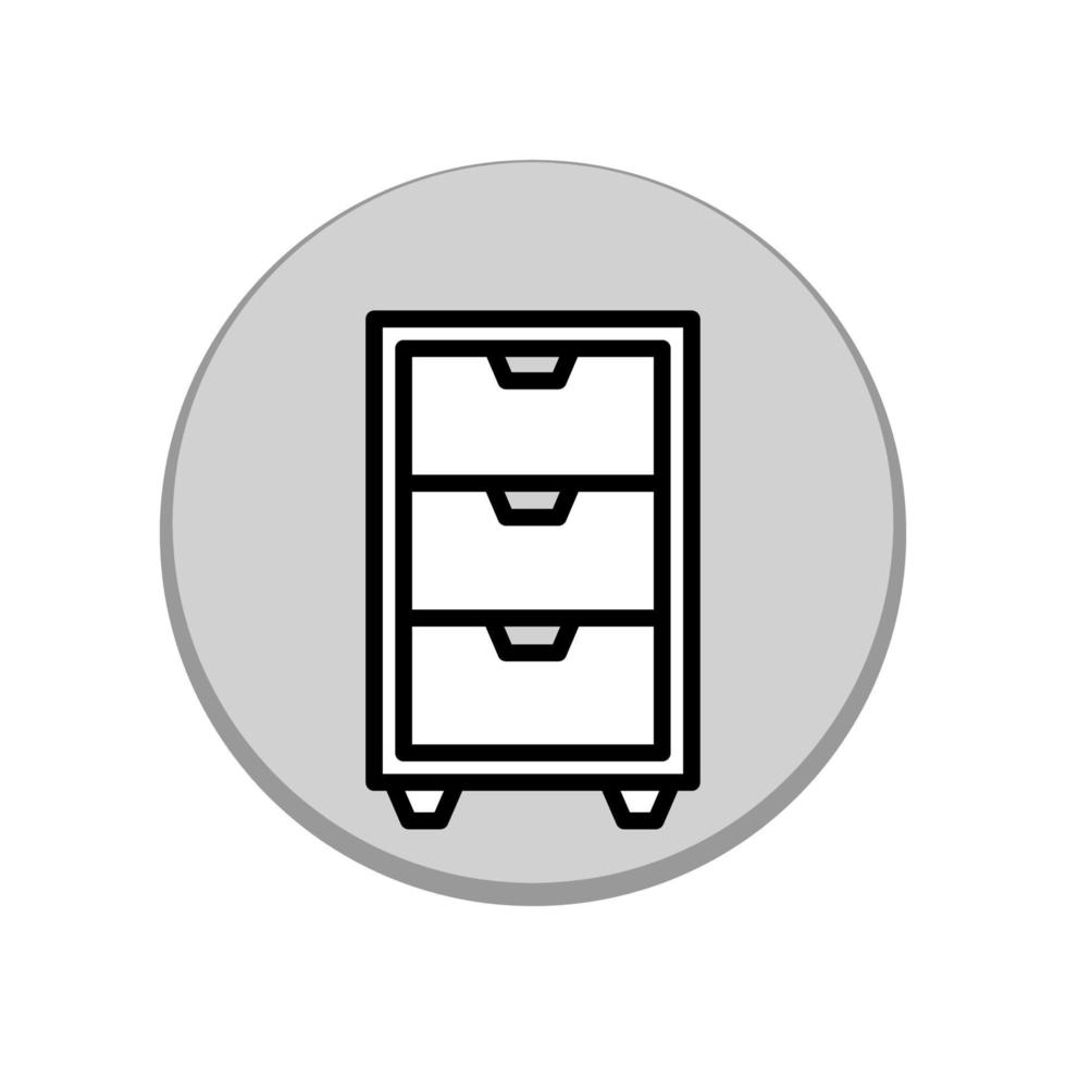 Illustration Vector graphic of file cabinet icon