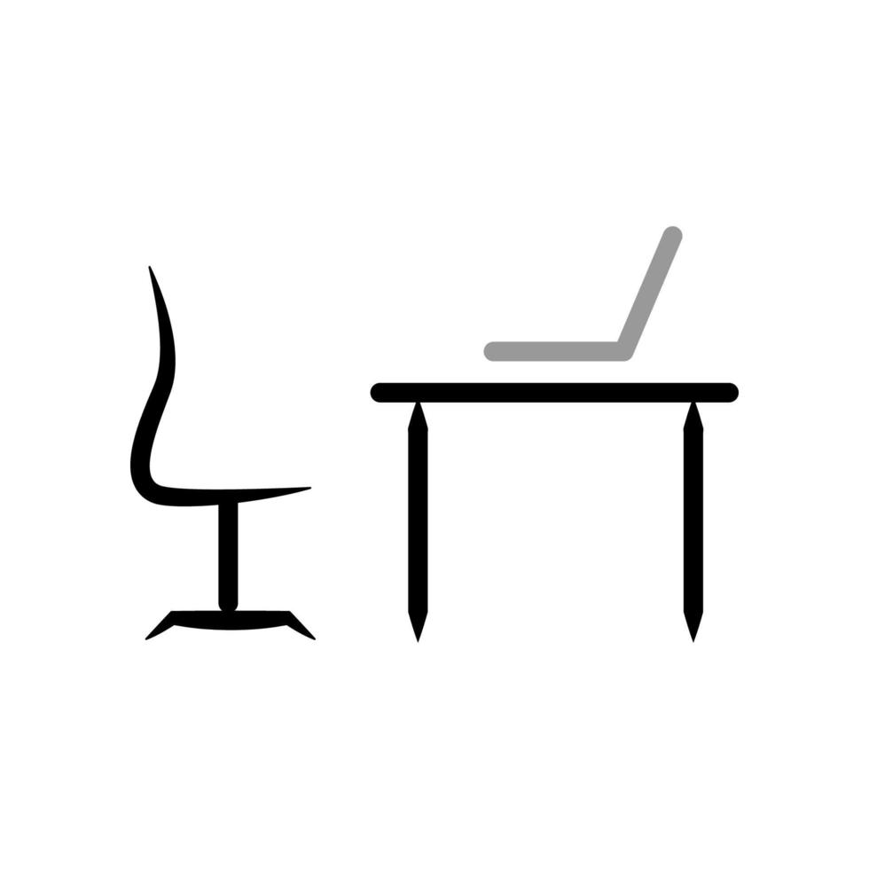 Illustration Vector graphic of office table icon