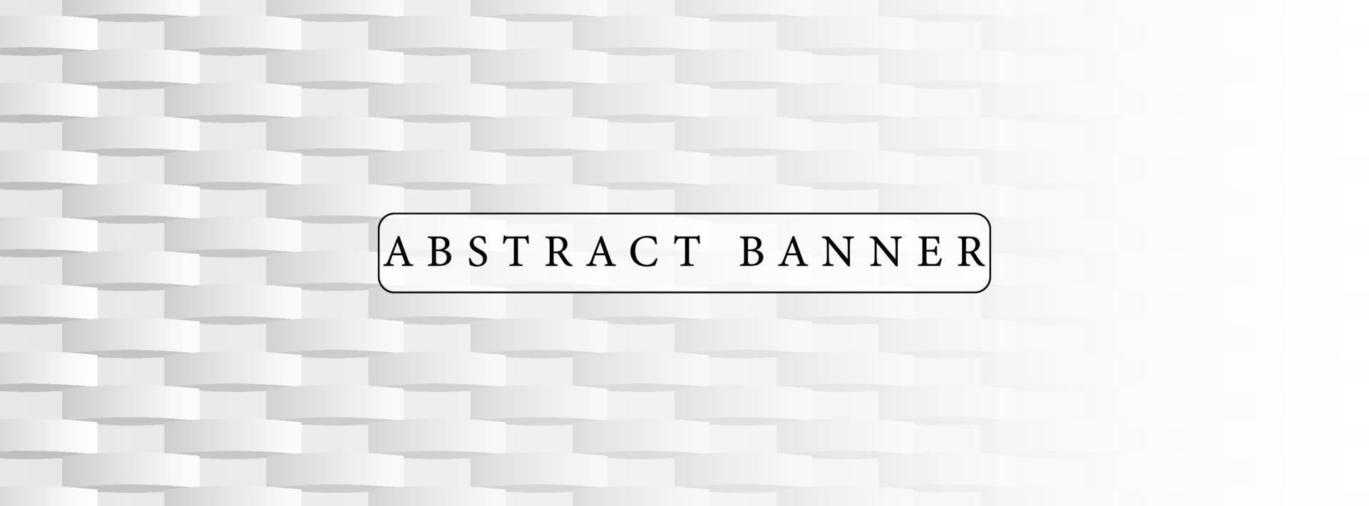 creative wide abstract banner created with simple geometric shapes vector