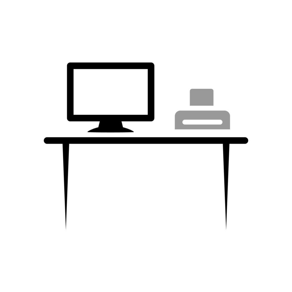 Illustration Vector graphic of office table icon