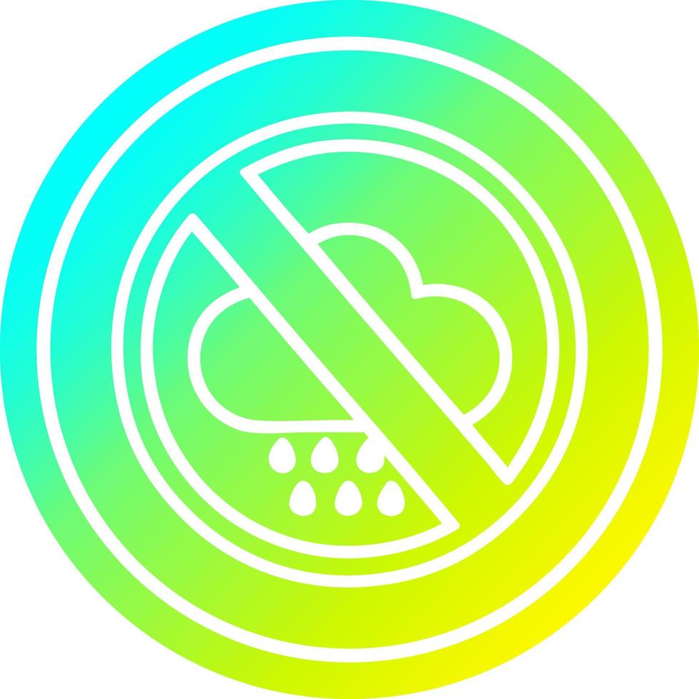 no bad weather circular in cold gradient spectrum vector