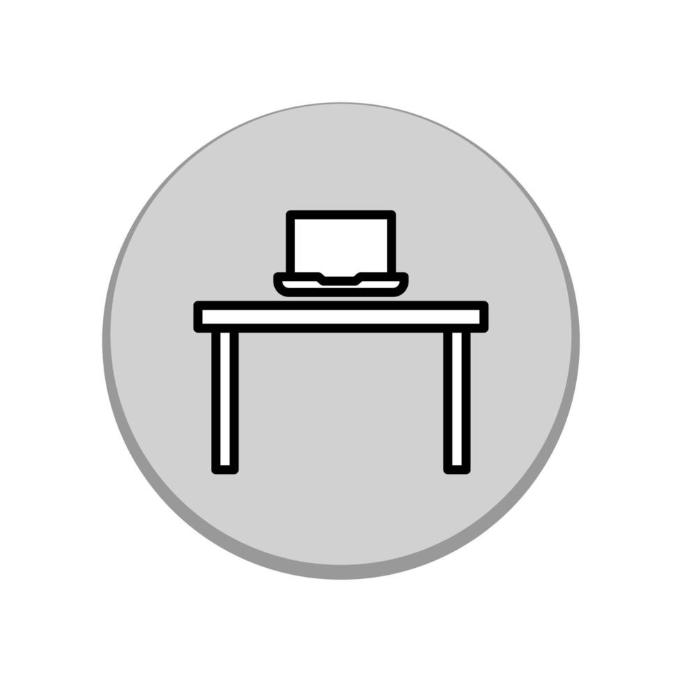 Illustration Vector graphic of office table icon