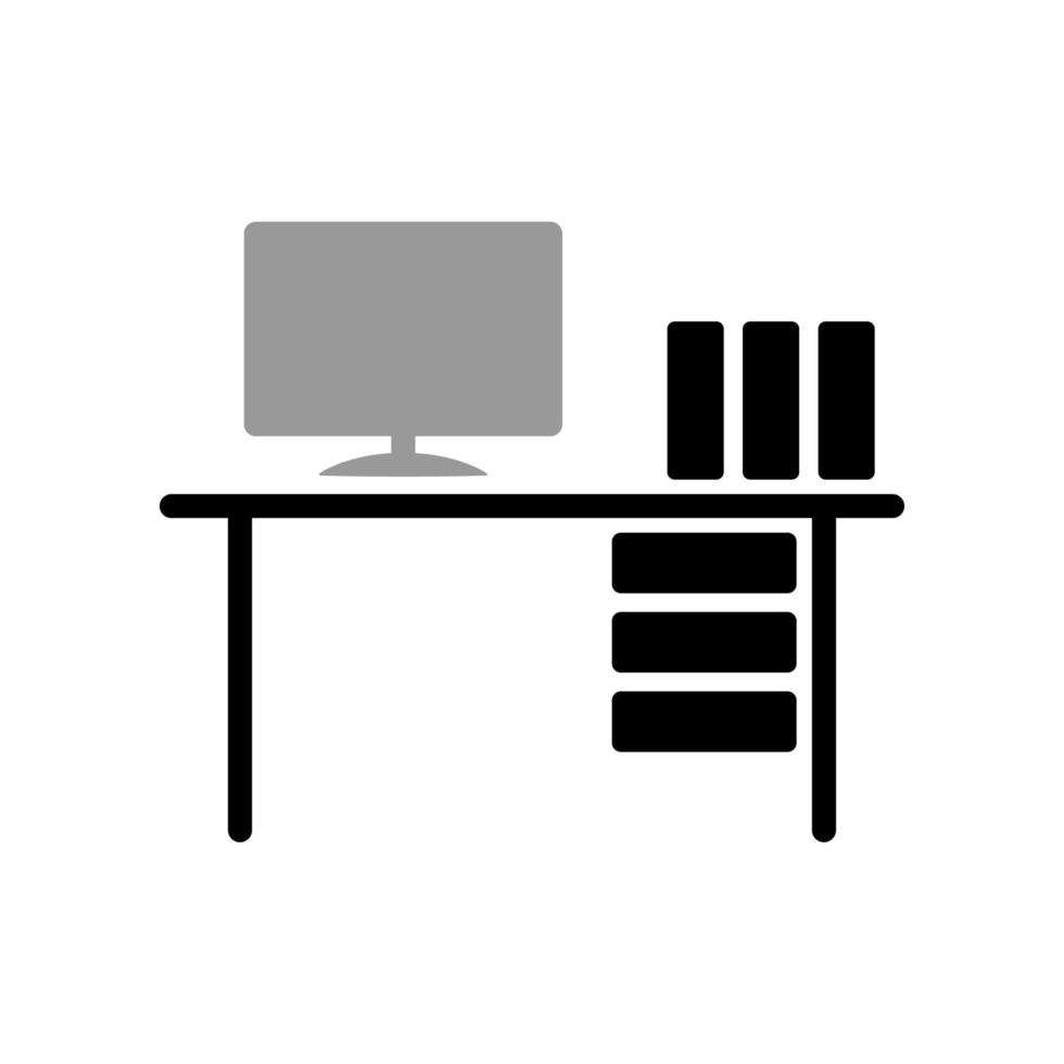 Illustration Vector graphic of office table icon