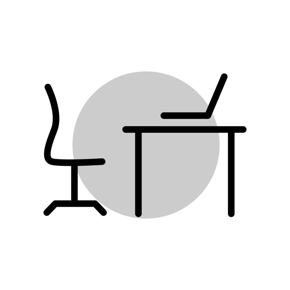 Illustration Vector graphic of office table icon