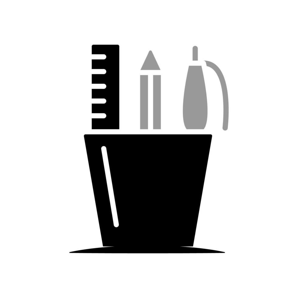gráfico vectorial de ilustración del icono del soporte de lápiz vector