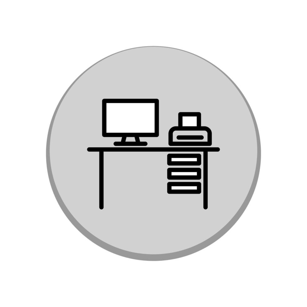 Illustration Vector graphic of office table icon