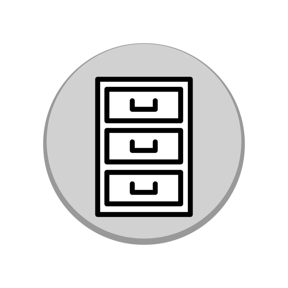Illustration Vector graphic of file cabinet icon