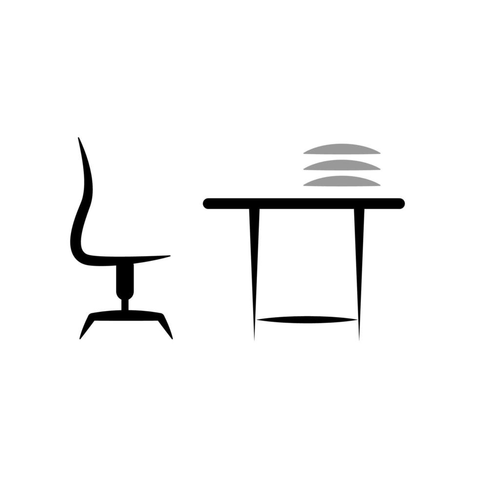 Illustration Vector graphic of office table icon