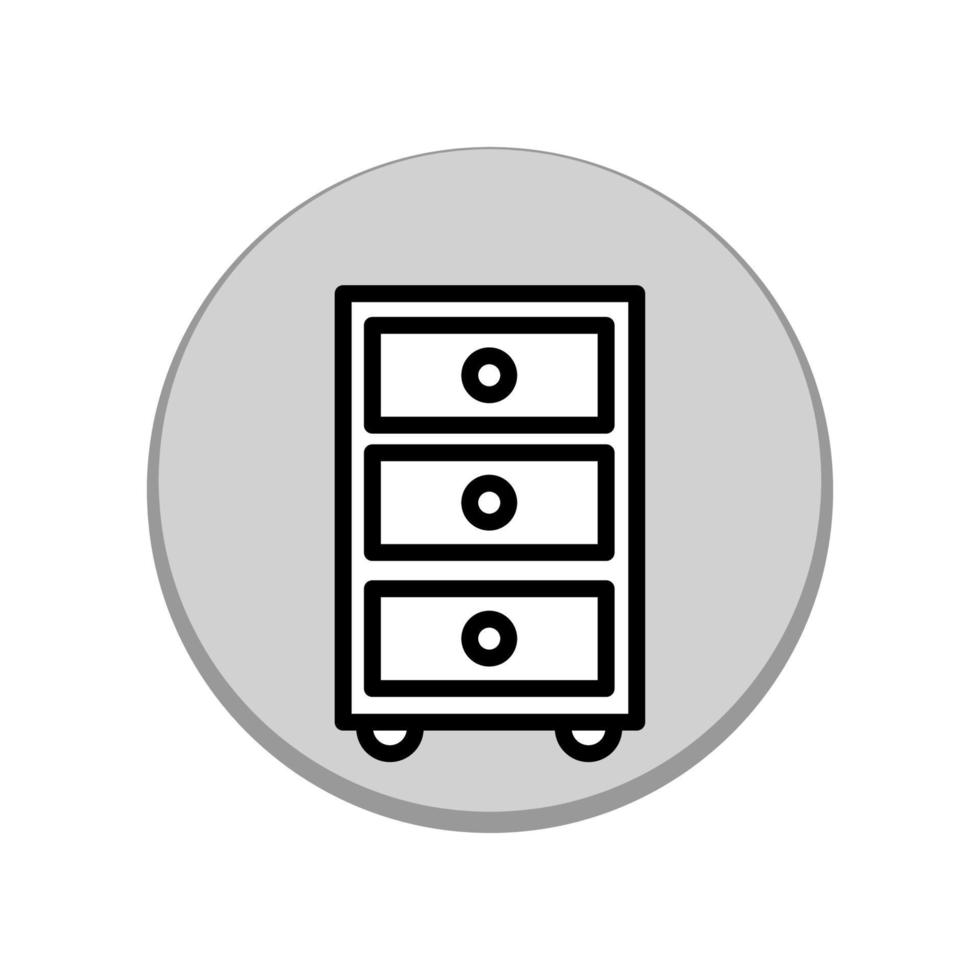 Illustration Vector graphic of file cabinet icon
