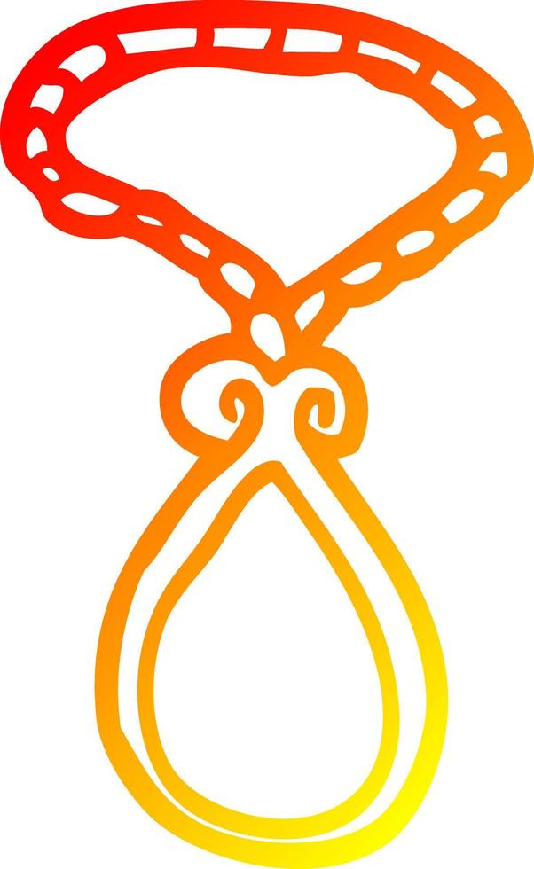 warm gradient line drawing cartoon pendant vector