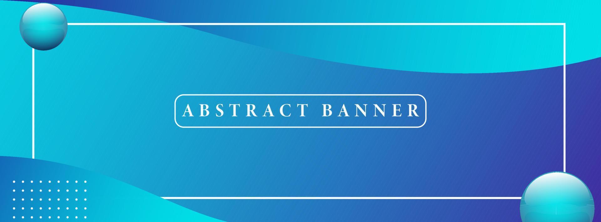 creative wide abstract banner created with simple geometric shapes vector