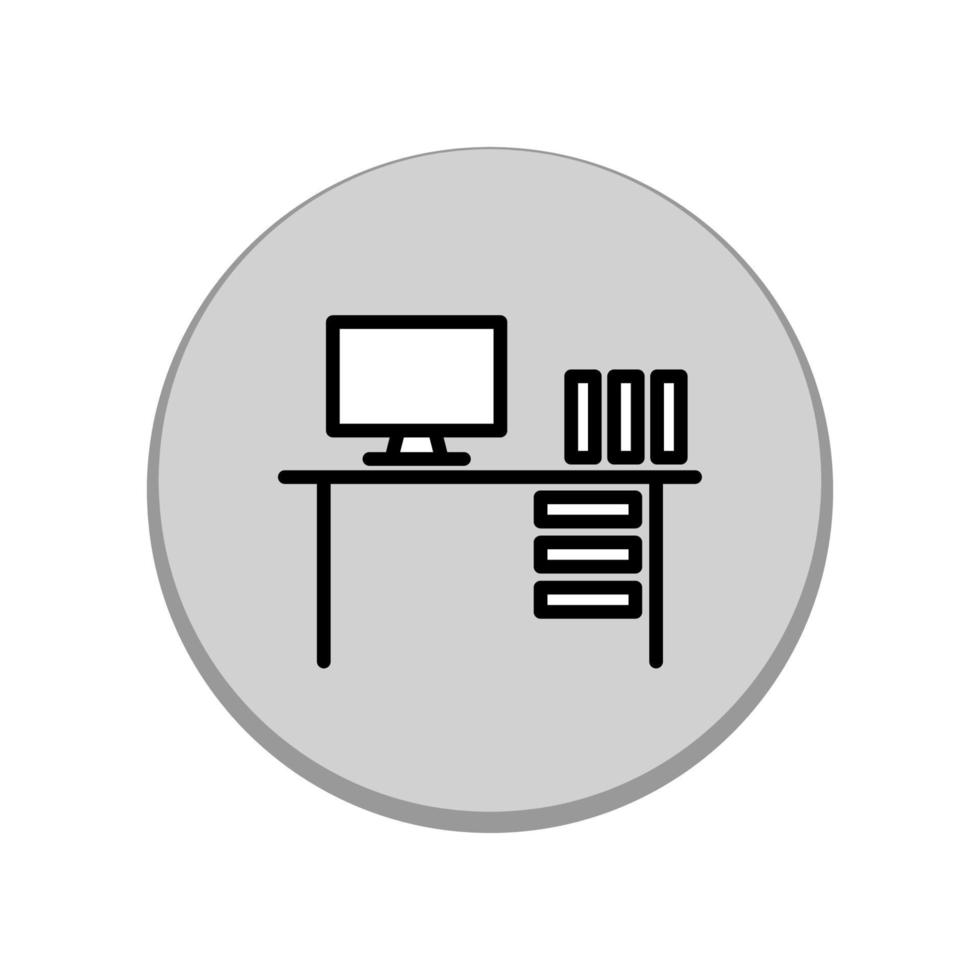 Illustration Vector graphic of office table icon