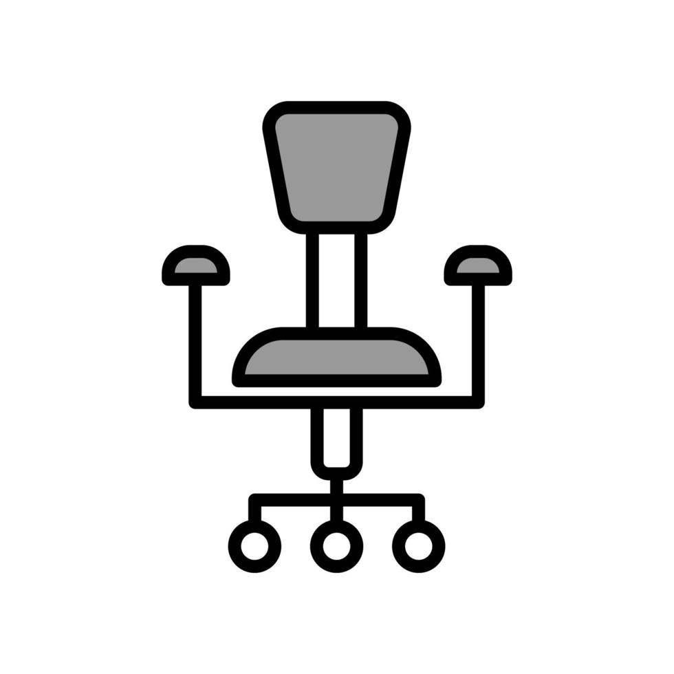 ilustración vectorial gráfico del icono de la silla de oficina vector