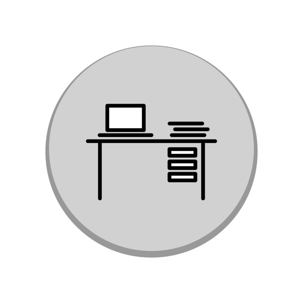 Illustration Vector graphic of office table icon