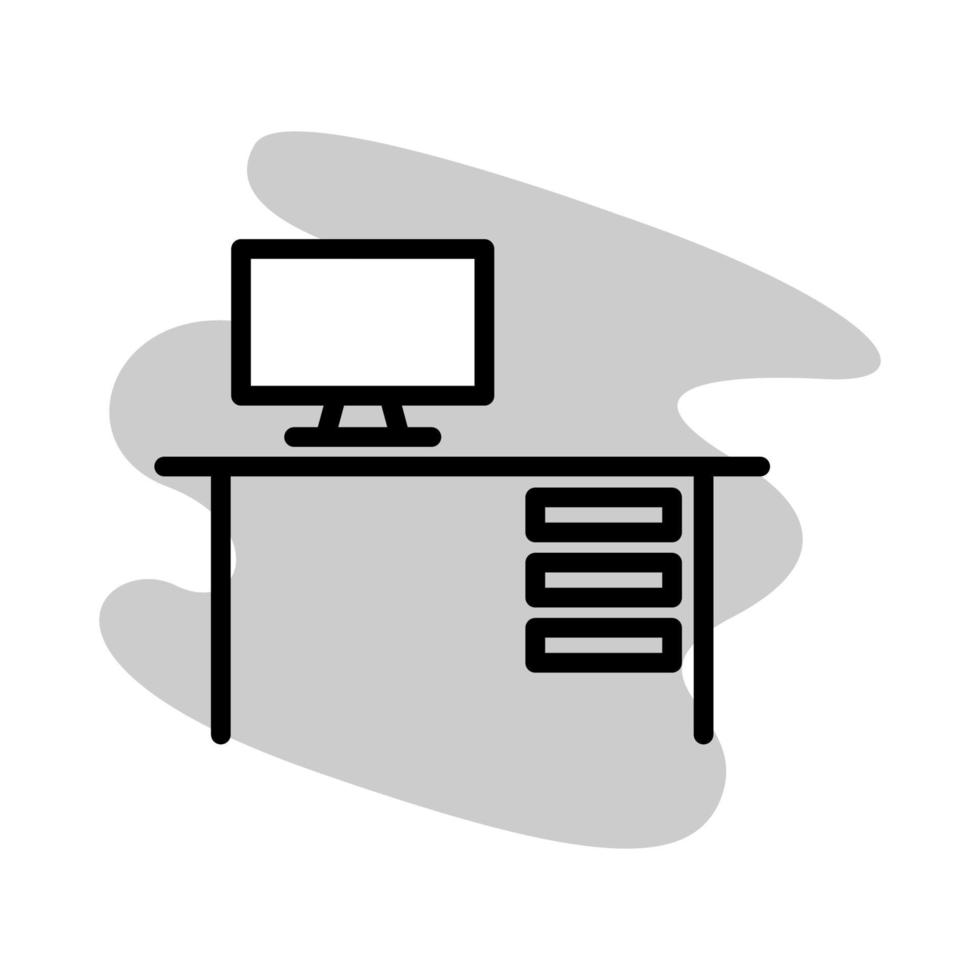 Illustration Vector graphic of office table icon