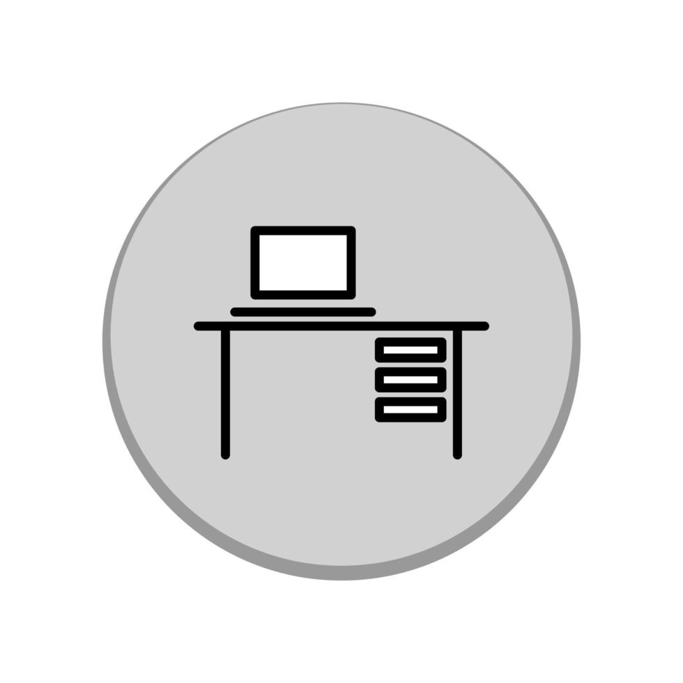 Illustration Vector graphic of office table icon