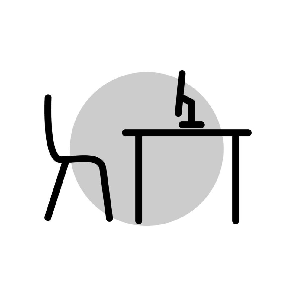 Illustration Vector graphic of office table icon