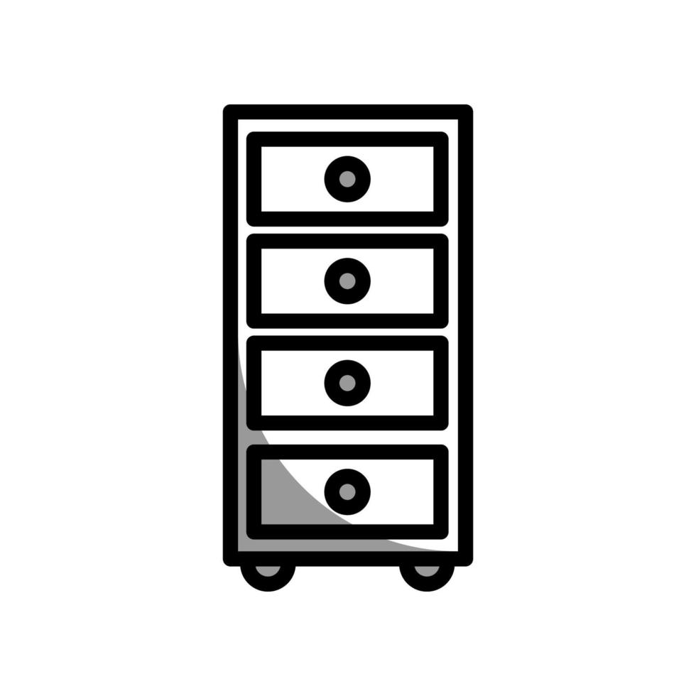 Illustration Vector graphic of file cabinet icon