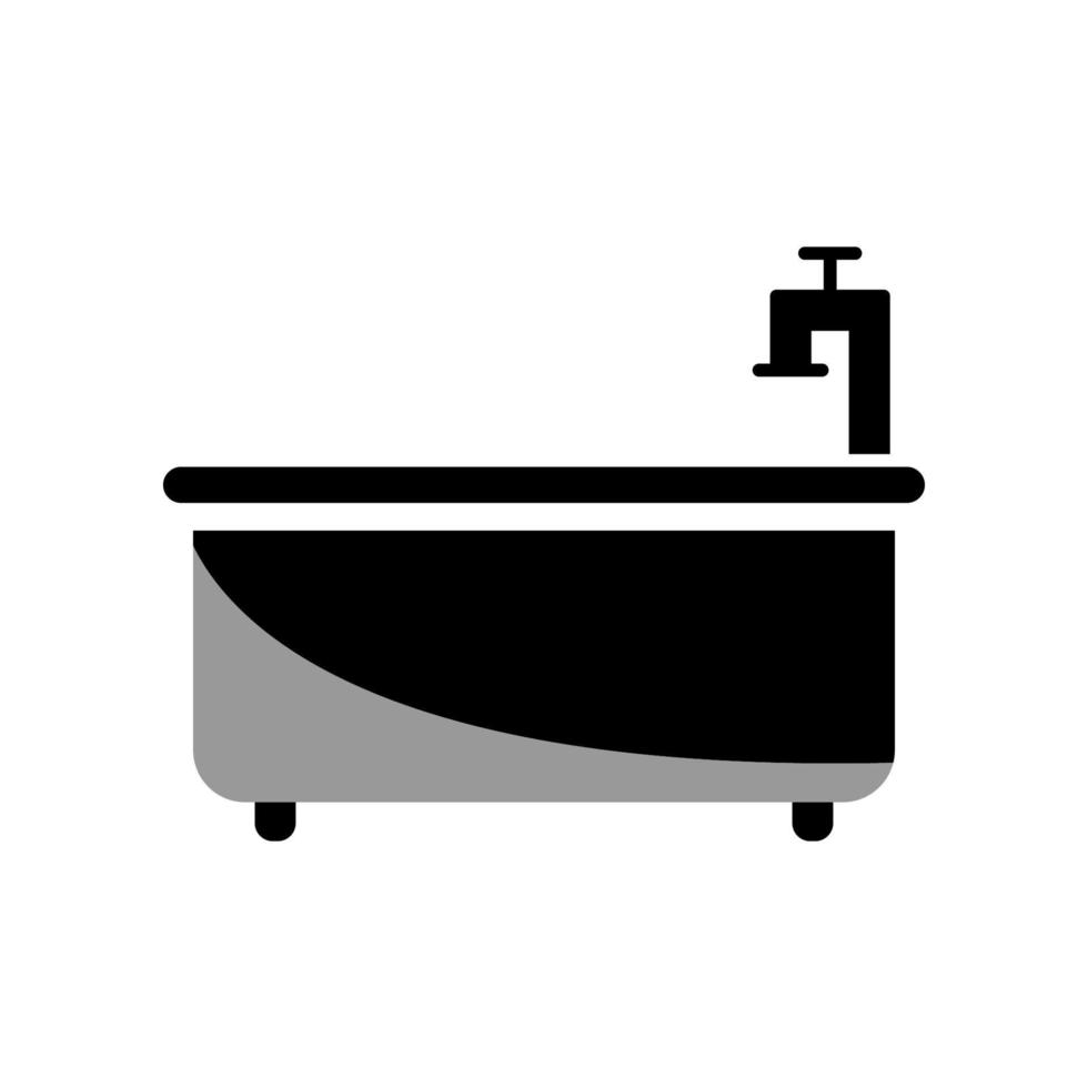 ilustración vectorial gráfico del icono de la bañera vector