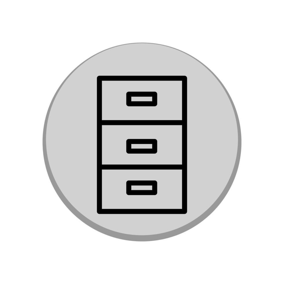 Illustration Vector graphic of file cabinet icon
