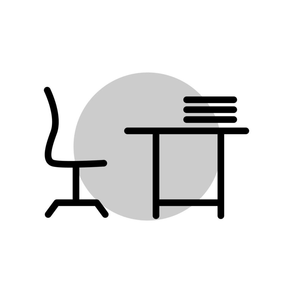 Illustration Vector graphic of office table icon