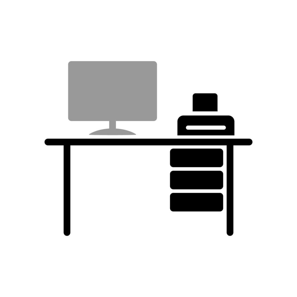Illustration Vector graphic of office table icon
