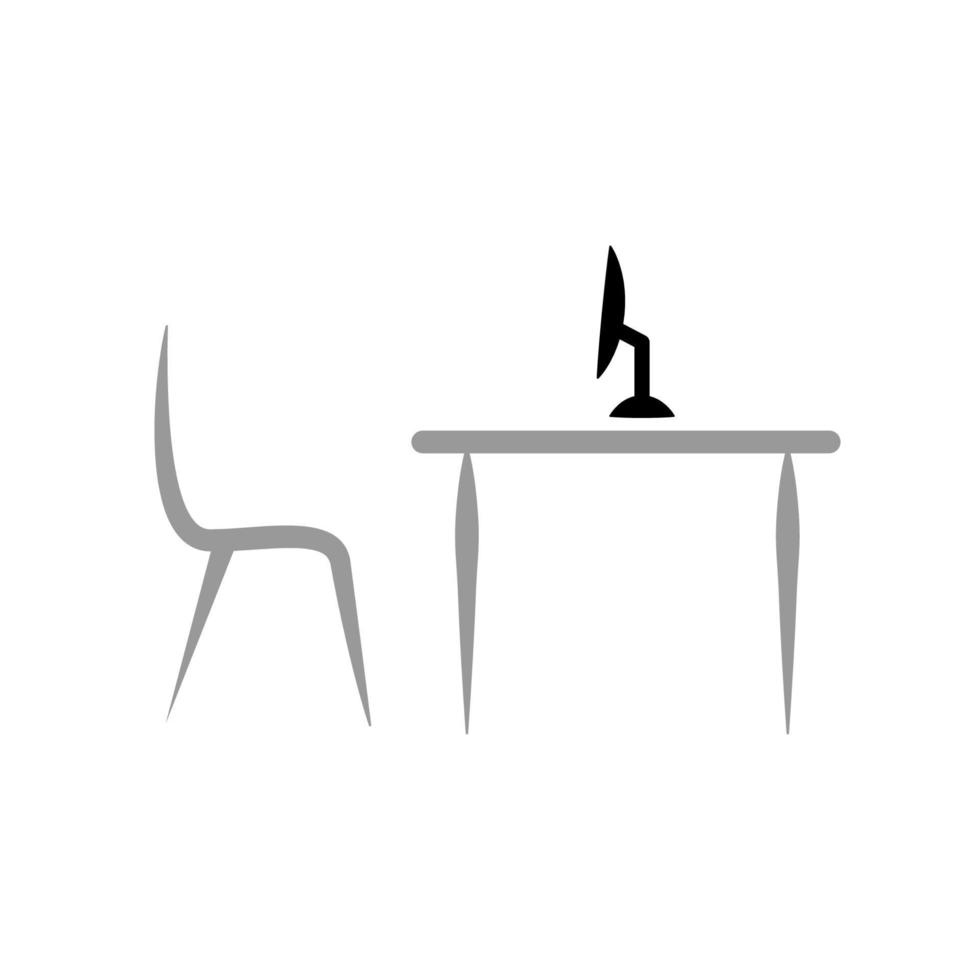 Illustration Vector graphic of office table icon