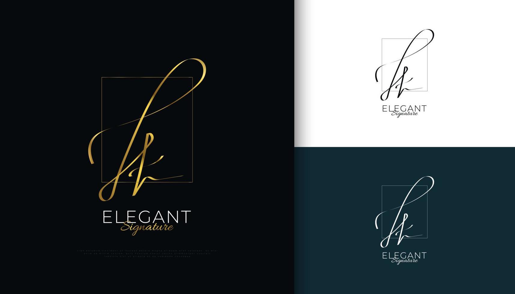 Diseño del logotipo de la firma inicial jt con un estilo de escritura dorado elegante y minimalista. diseño inicial del logotipo j y t para bodas, moda, joyería, boutique e identidad de marca comercial vector