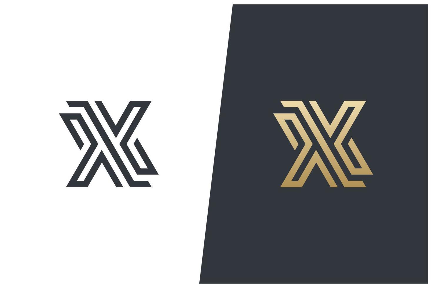 x letra resumen monograma vector logo concepto diseño moderno elegante y estilo de lujo