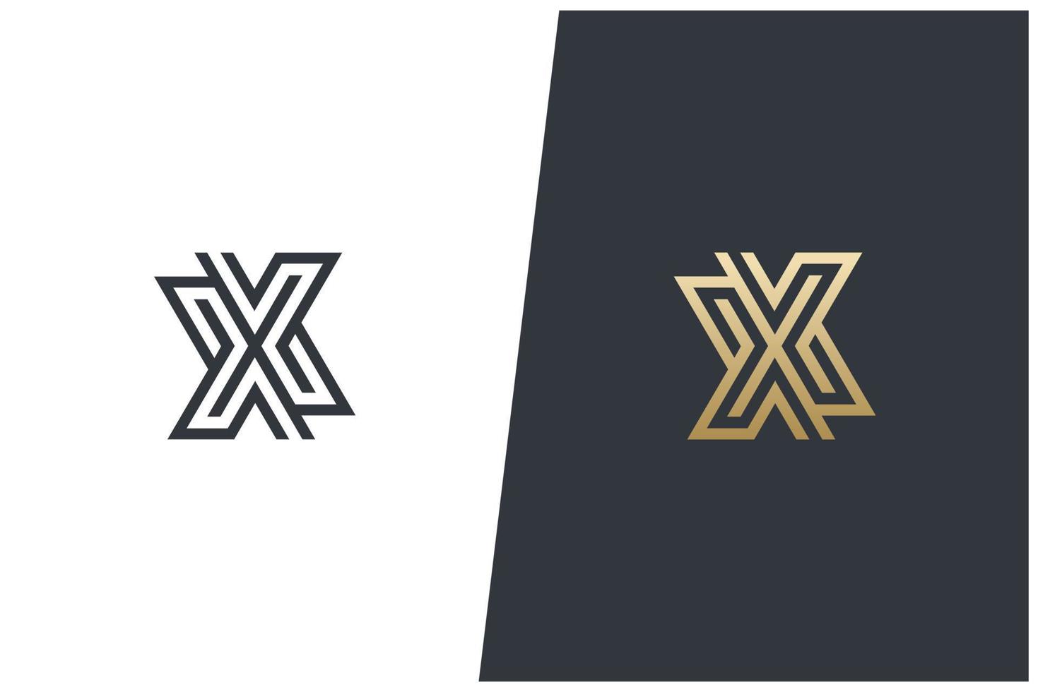 X Letter Abstract Monogram Vector Logo Concept Design Modern Elegant And Luxury Style