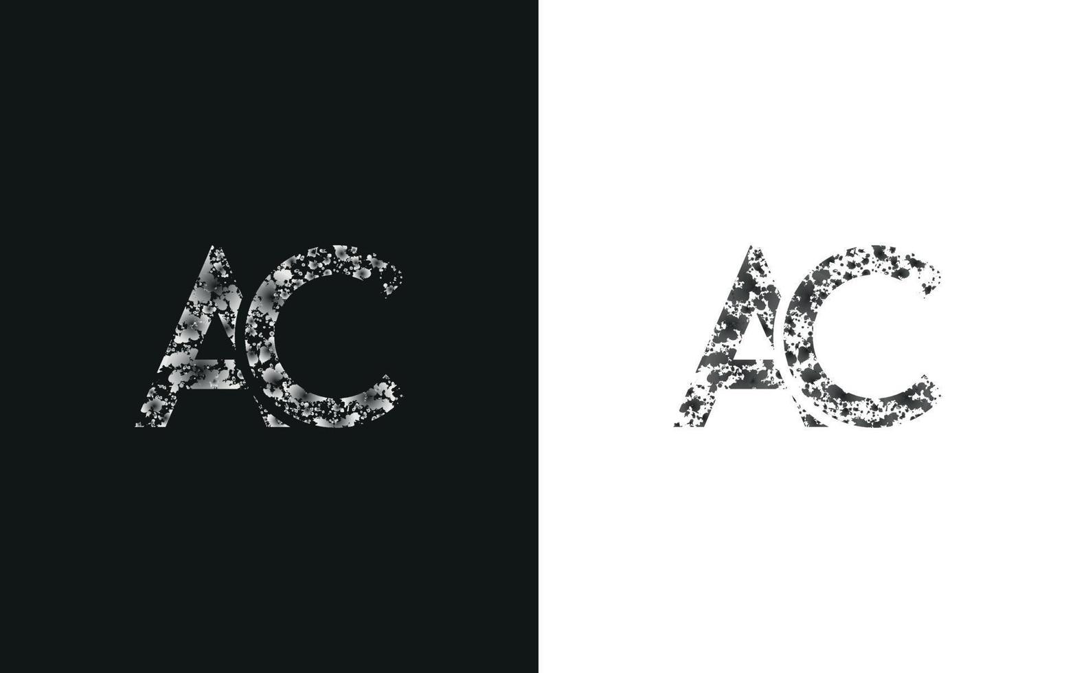 letter AC logo design free vector file.