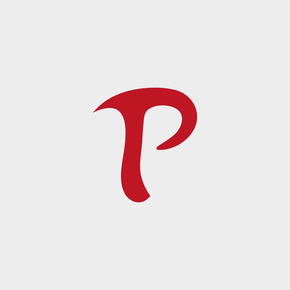 letter P logo design free vector file,