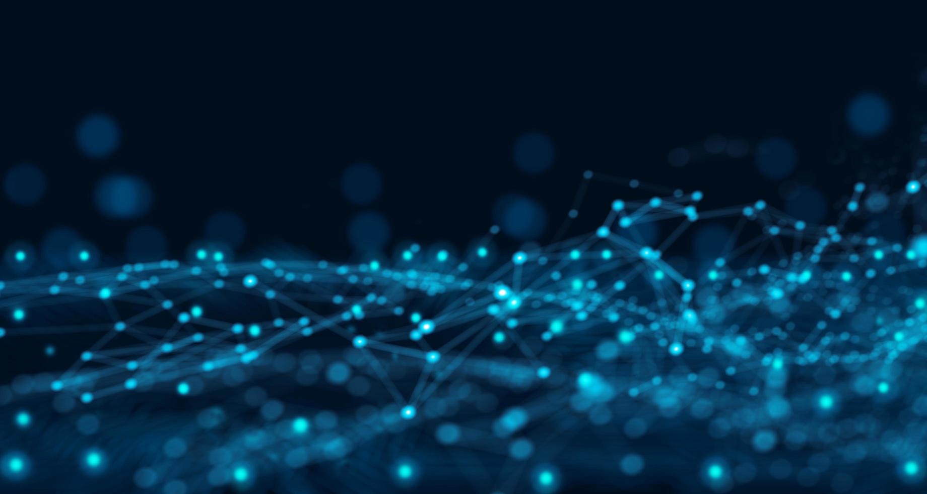 Data Technology abstract futuristic and big data visualisation. 3D Render. photo