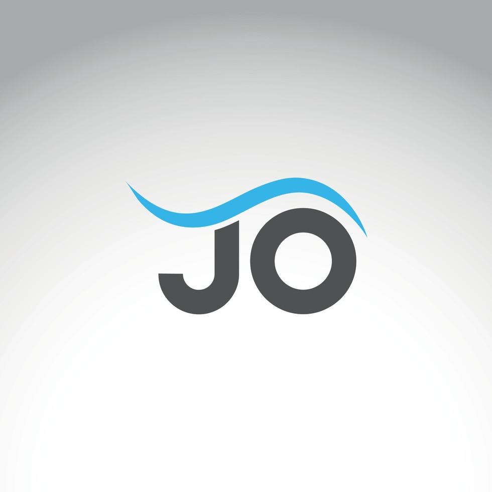 letter jo logo design free vector file.