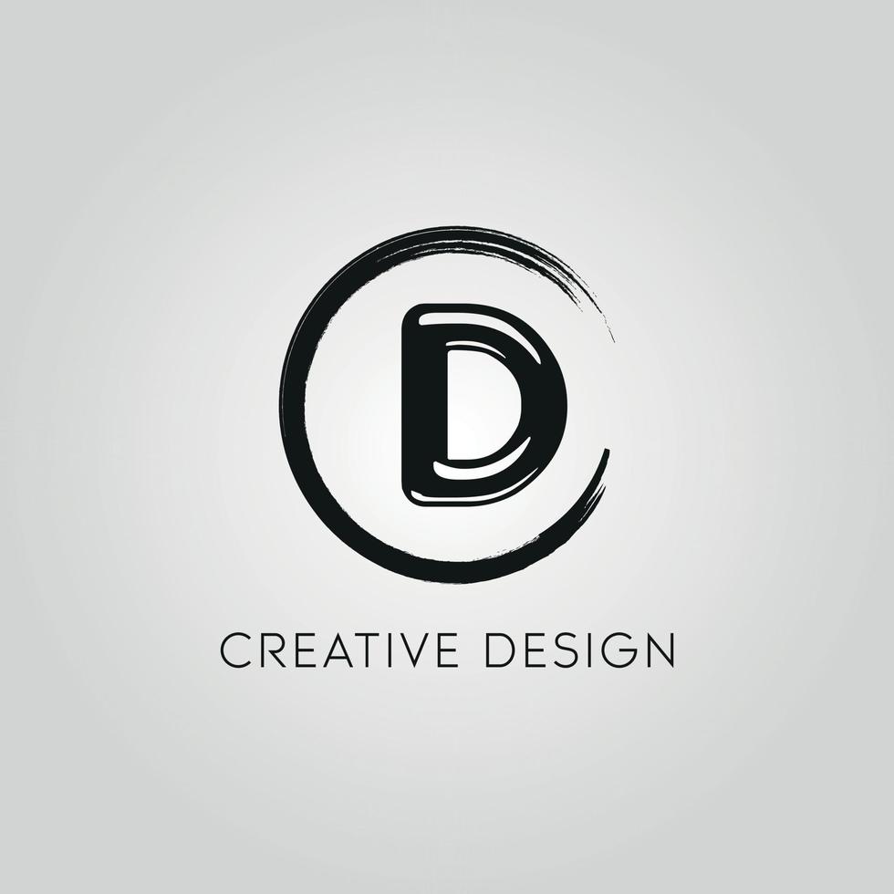 letter D logo design free vector file.