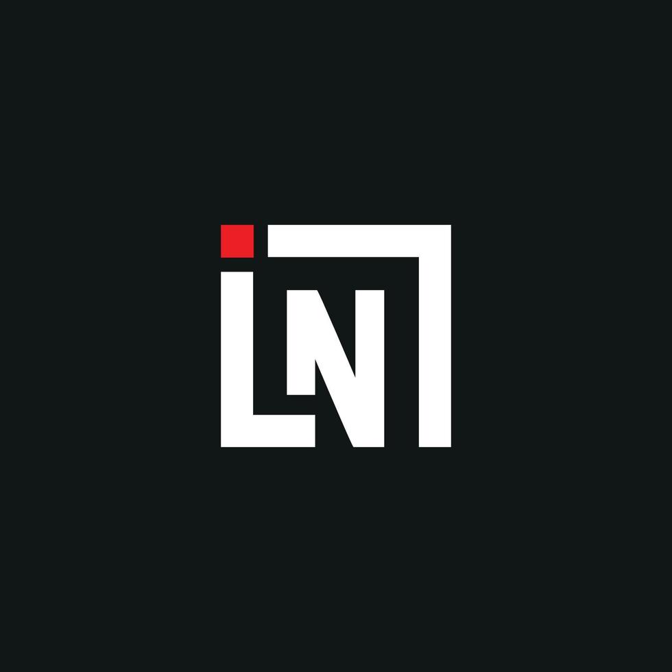 Archivo de vector libre de diseño de logotipo de letra ln.