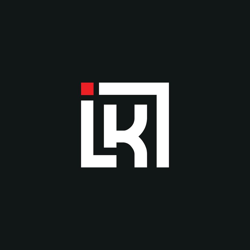letter LK logo design free vector file.