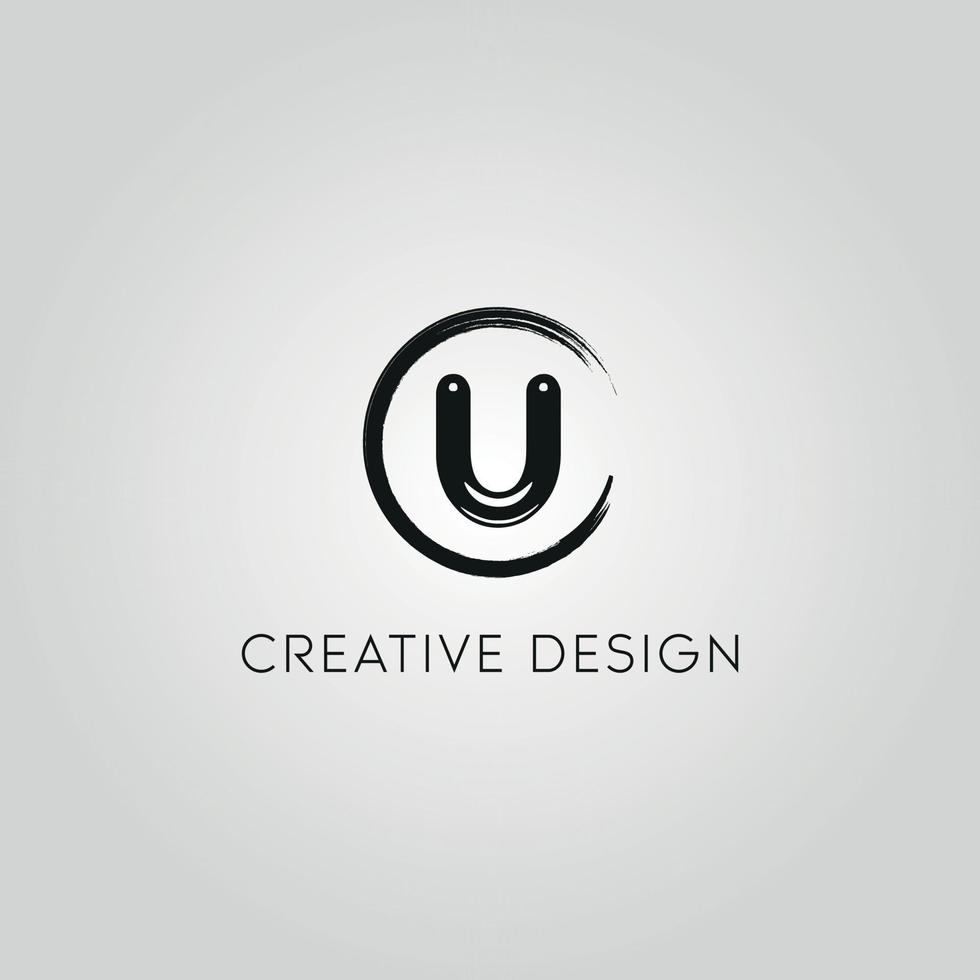 letter U logo design free vector file,