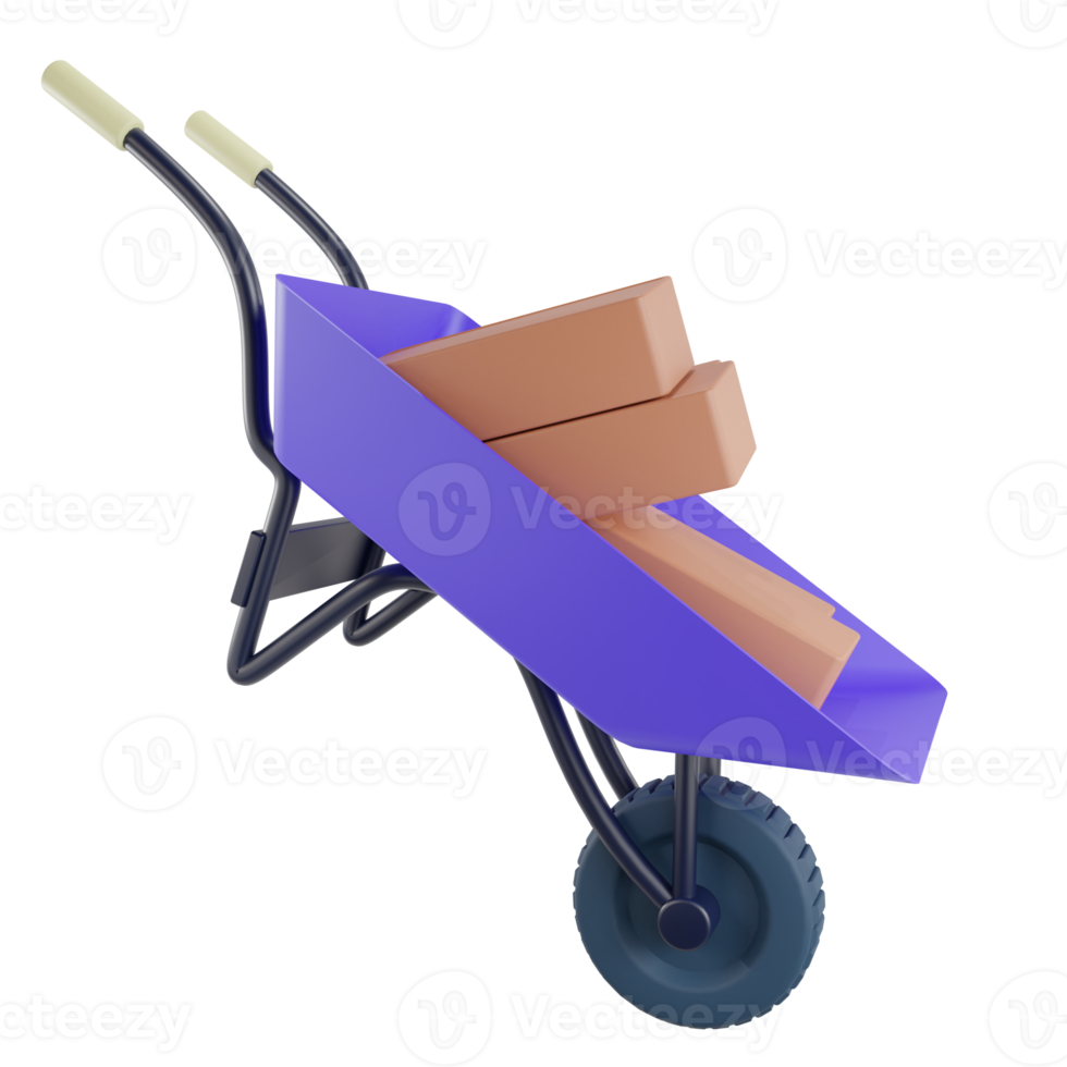 wheelbarrow with bricks png