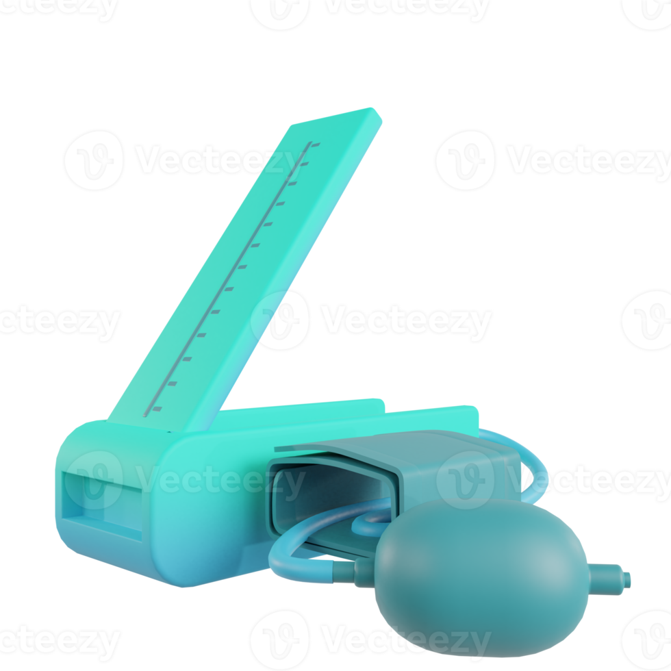 3d render sphygmomanometer object png