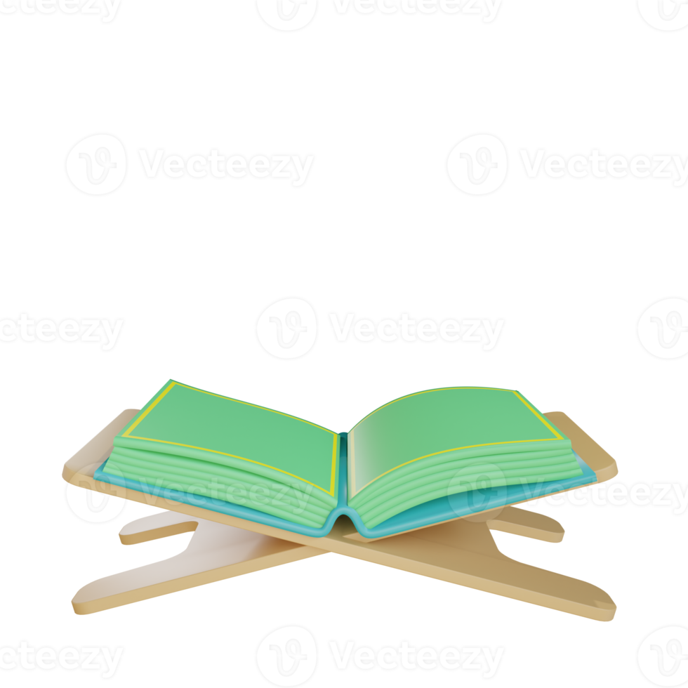 3D-heilig koran-object met transparante achtergrond png